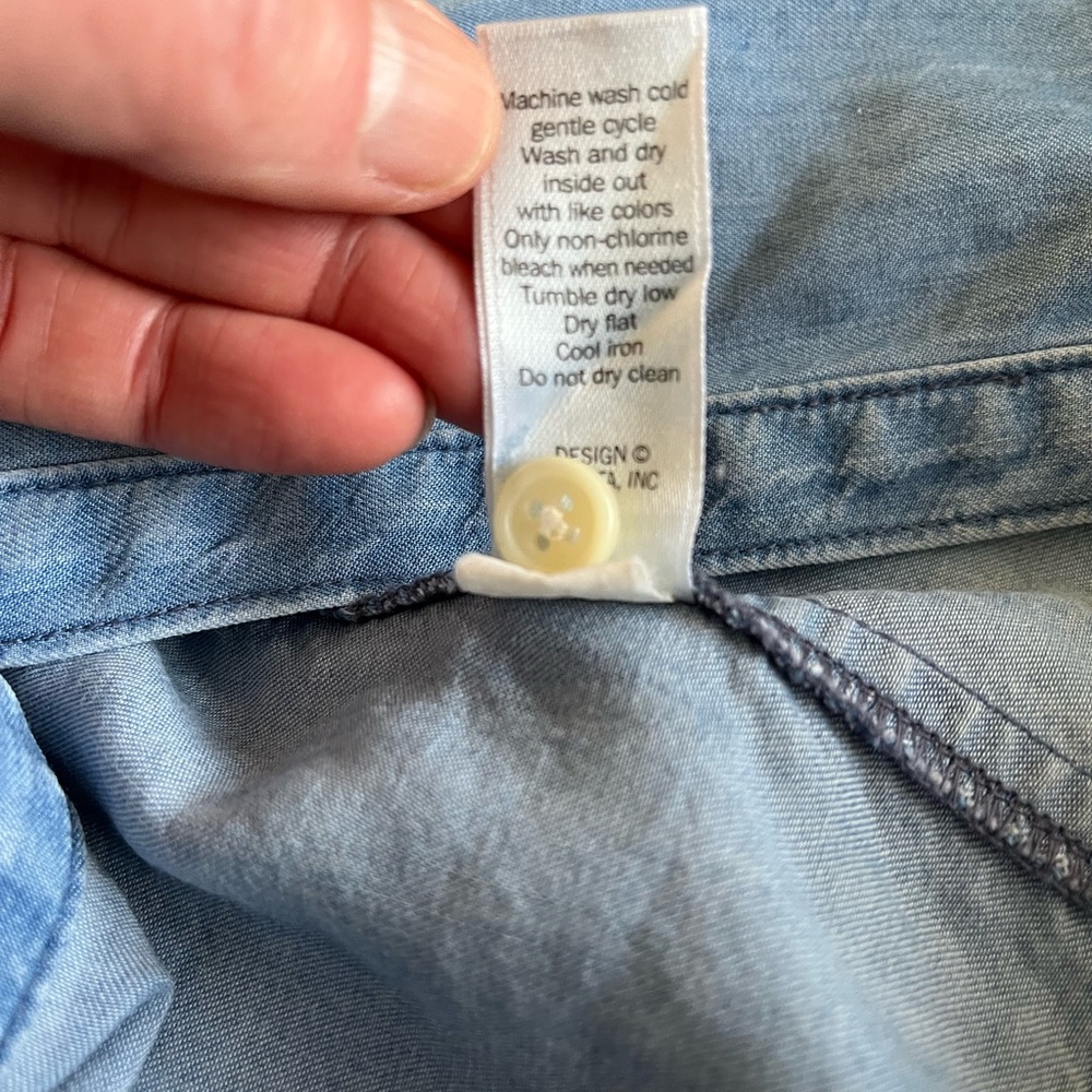 Athleta Denim Blue Shirt Dress - Picture 8 of 9